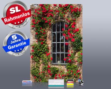 Preview: Infrarot Bildheizung 500 Watt 90x60 M10-SL Rosenfenster