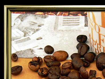 Preview: infrarotheizung mit Bild Bildheizung 500 Watt 90x60 M10M coffee
