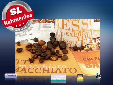 Preview: infrarotheizung mit Bild Bildheizung 500 Watt 90x60 M10M coffee