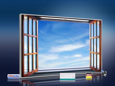 Preview: infrarot Bildheizung 500 Watt 90x60 M10-SL Fenster II