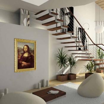 Preview: infrarot Bildheizung 500 Watt 90x60 Stilrahmen StG Mona Lisa