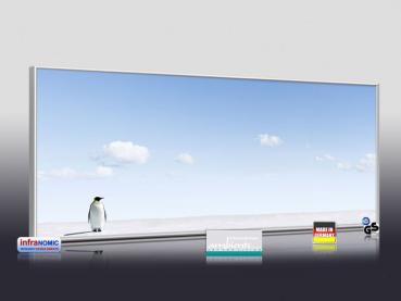 Preview: Infrarotheizung mit Bild Bildheizung 900 Watt 140x60 M10-SL Pinguin