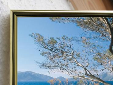 Preview: Infrarot Bildheizung 700 Watt 120x60 Messingrahmen M10M Cala Sa Val