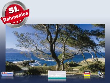 Preview: Infrarot Bildheizung 700 Watt 120x60 Messingrahmen M10M Cala Sa Val