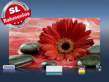 Preview: Infrarot Bildheizung 600 Watt 110x60 M10-SL Rote Gerbera