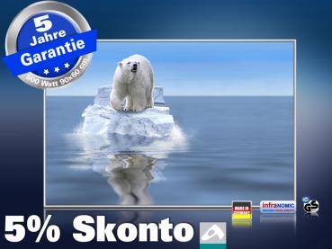 infrarot Bildheizung 500 Watt 90x60 M10-SL Eisbär