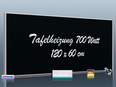 Preview: Infrarotheizung Tafelheizung Schreibtafel ESG Glas 900 Watt 140x60 M10