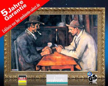infrarot Bildheizung Kunst 500 Watt 90x60 StG Zwei Kartenspieler