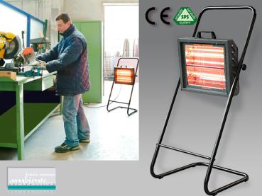 Preview: Infrarotstrahler Helios Varma Double Fire 2x 1500Watt Werkstattheizung