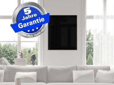 Preview: Infrarotheizung Glas weiß Spiegelheizung Bad 400 Watt 70x60 M10