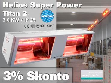 Super Power Infrarot Wärmestrahler Helios Titan SP2 3000 Watt IP25