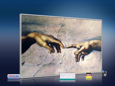 Preview: Infrarot Bildheizung Kunst 500 Watt 90x60 M10-SL Erschaffung Adams