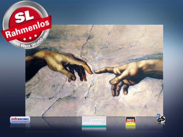 Preview: Infrarot Bildheizung Kunst 500 Watt 90x60 M10-SL Erschaffung Adams