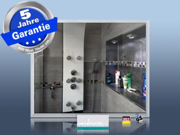 Preview: Infrarotheizung weiß Spiegelheizung Bad 400 Watt 70x60 M23
