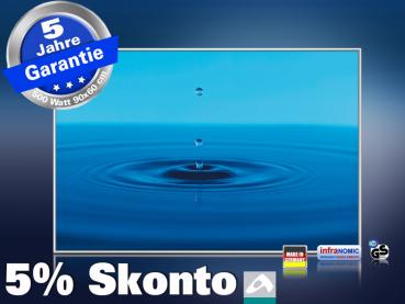 infrarot Bildheizung 500 Watt 90x60 M10-SL Wassertropfen