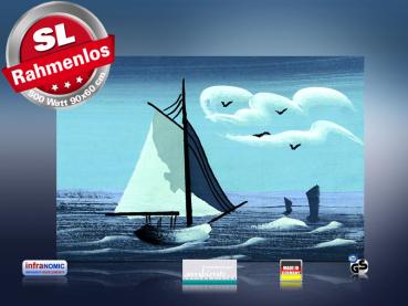 Preview: infrarot Bildheizung Kunst 500 Watt 90x60 M10-SL Segelboot