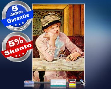 infrarot Bildheizung Kunst 500 Watt 90x60 M10-SL Pflaume (Manet)