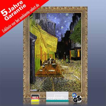 infrarot Bildheizung Kunst 500 Watt 90x60 Stilrahmen StG Café de nuit