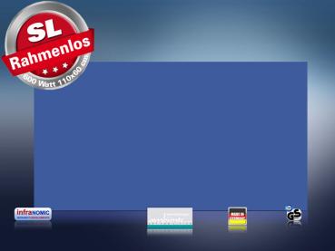 Preview: Infrarotheizung farbig 600 Watt 110x60 M10-SL RAL Verkehrsblau