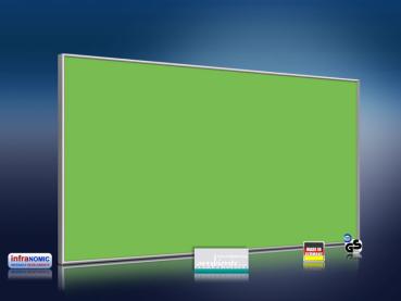 Preview: Infrarotheizung farbig 600 Watt 110x60 M10-SL RAL Minzgrün