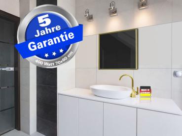Infrarotheizung schwarz Spiegelheizung Bad 400 Watt 70x60 M10M