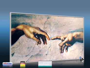 Preview: Infrarot Bildheizung Kunst 600 Watt 110x60 M10-SL Erschaffung Adams