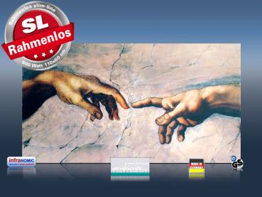 Preview: Infrarot Bildheizung Kunst 600 Watt 110x60 M10-SL Erschaffung Adams