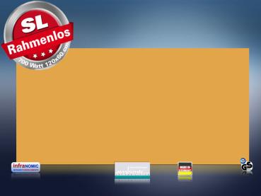 Preview: Infrarotheizung farbig 700 Watt 120x60 M10-SL RAL Leuchthellorange