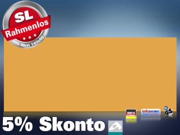 Preview: Infrarotheizung farbig 900 Watt 140x60 M10-SL RAL Leuchthellorange