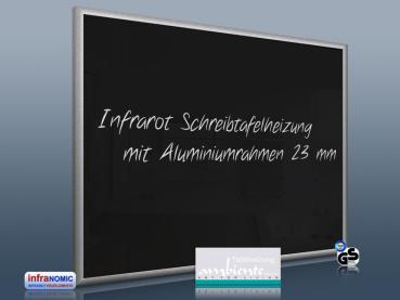 Preview: Infrarotheizung Glas schwarz Spiegelheizung Bad 400 Watt 70x60 M23