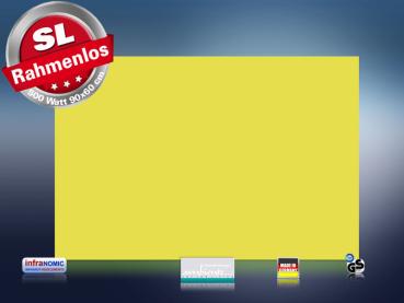 Preview: Infrarotheizung farbig 500 Watt 90x60 M10-SL RAL Verkehrsgelb