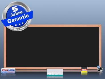 Preview: Infrarotheizung 900 Watt ESG Glas weiß 140x60 Holzrahmen HB30 +++