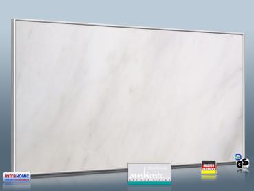 Preview: Infrarot Bildheizung 600 Watt 110x60 M10-SL Marmor hellweiß