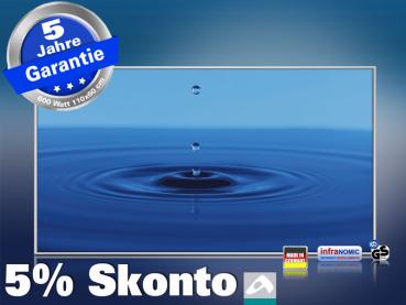 Infrarot Bildheizung 600 Watt 110x60 M10-SL Wassertropfen
