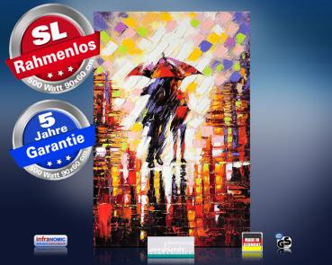 Preview: infrarot Bildheizung Kunst 500 Watt 90x60 M10-SL Im Regen
