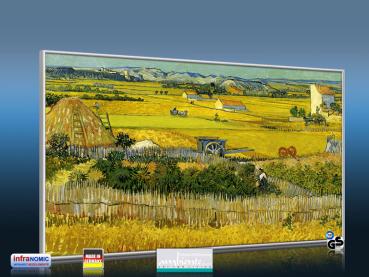 Preview: Infrarot Bildheizung Kunst 600 Watt 110x60 M10-SL Ebene La Grau