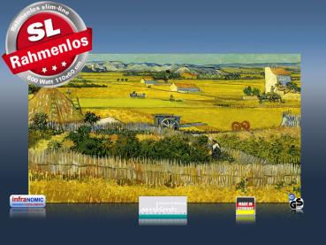 Preview: Infrarot Bildheizung Kunst 600 Watt 110x60 M10-SL Ebene La Grau