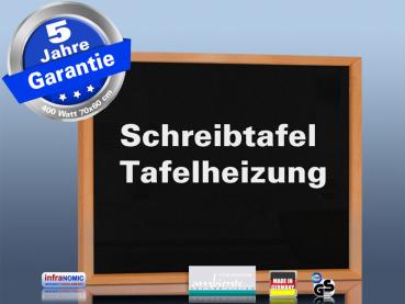 Preview: Infrarotheizung schwarz Spiegelheizung 400 Watt 70x60 HB30