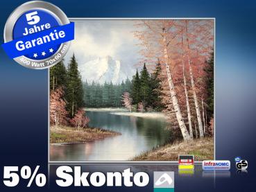 Infrarot Bildheizung Kunst 400 Watt 70x60 M10-SL Berglandschaft