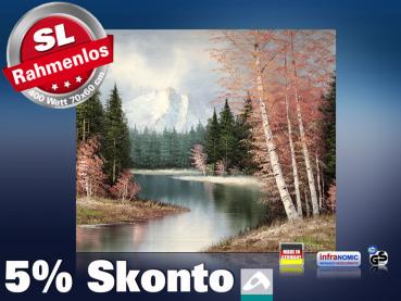 Preview: Infrarot Bildheizung Kunst 400 Watt 70x60 M10-SL Berglandschaft