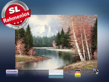 Preview: Infrarot Bildheizung Kunst 500 Watt 90x60 M10-SL Berglandschaft