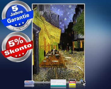 Infrarot Bildheizung Kunst 500 Watt 90x60 M10-SL Café de nuit