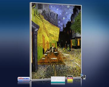 Preview: Infrarot Bildheizung Kunst 500 Watt 90x60 M10-SL Café de nuit