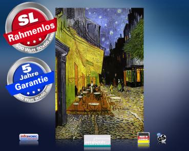 Preview: Infrarot Bildheizung Kunst 500 Watt 90x60 M10-SL Café de nuit