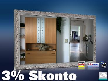 Infrarot Spiegelheizung Bad 600 Watt 110x60 Stilrahmen StSi