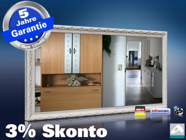 Infrarot Spiegelheizung Bad 700 Watt 120x60 Stilrahmen StAw