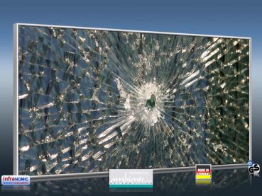 Preview: Infrarot Bildheizung 700 Watt 120x60 M10-SL Glas mit Loch