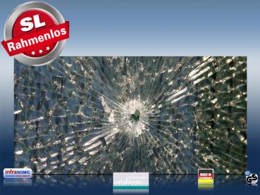 Preview: Infrarot Bildheizung 700 Watt 120x60 M10-SL Glas mit Loch