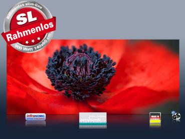 Preview: Infrarot Bildheizung 900 Watt 140x60 M10-SL Mohn
