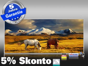Infrarot Bildheizung 900 Watt 140x60 M10-SL Wildpferde